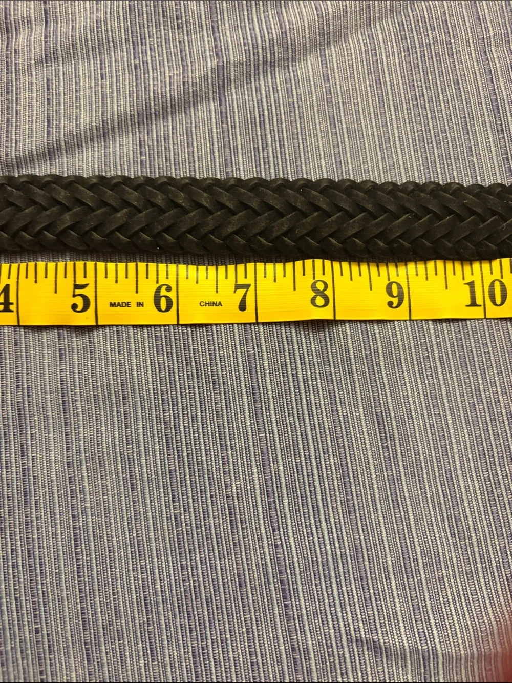 Vintage Braided Black Leather Belt with Brass Buckle - women’s